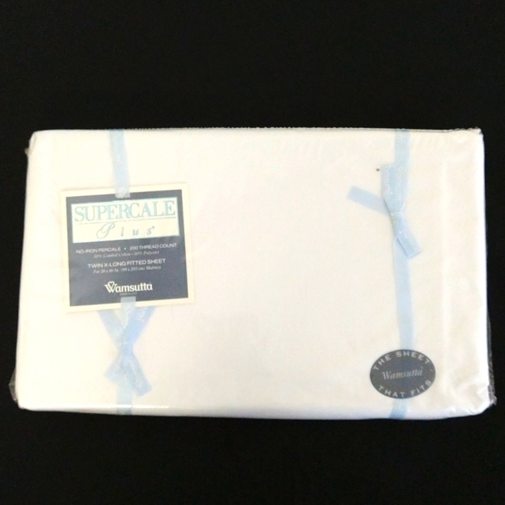 Vintage Wamsutta Supercale Plus Twin X-Long Fitted Sheet  NWT